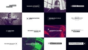 Line Lower Thirds 03 Premiere Pro template preview