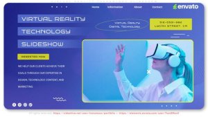 Videohive Virtual Reality Technology Slideshow Video Displays template preview