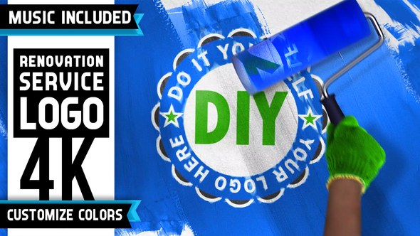 Videohive Renovation Painting Logo Logo Stings template preview
