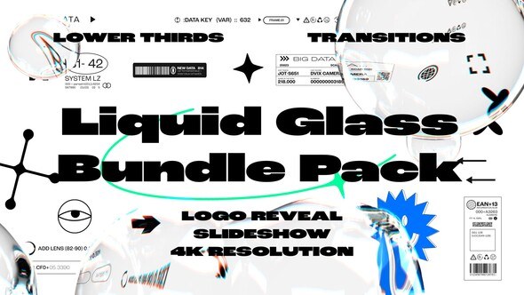 Videohive Liquid Glass Bundle Pack Broadcast-packages template preview