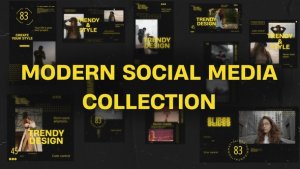 Videohive Modern Social Media Collection Openers template preview