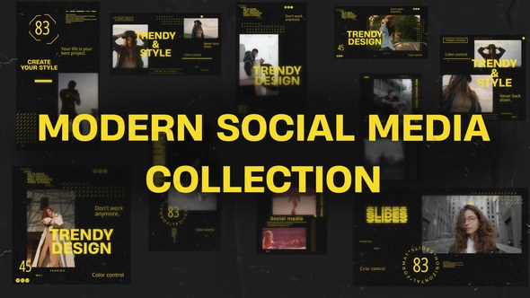 Videohive Modern Social Media Collection Openers template preview