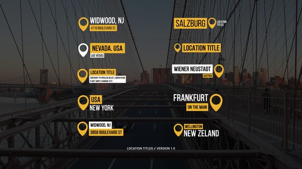 Videohive Location Titles | AE Titles template preview