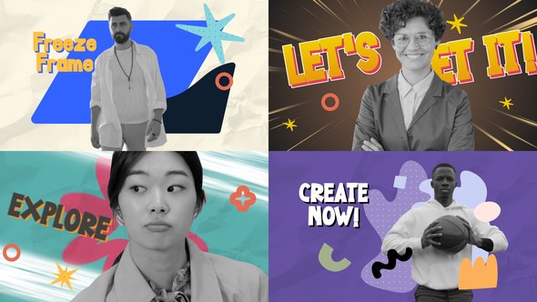 Videohive Pop Freeze Frame Elements template preview