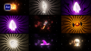 Videohive Halloween Transitions Pack 54874330 Elements template preview