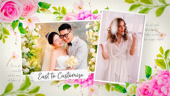 Videohive Floral Wedding Slideshow 57464688 Elements template preview