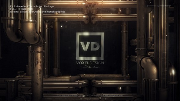 Videohive Pipes Logo Intro Logo Stings template preview