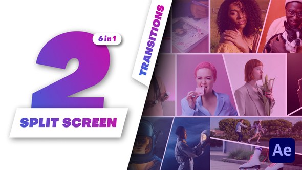 Videohive Multiscreen Transitions - 2 Split Screen - Vol. 01 Elements template preview