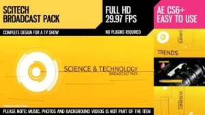 SciTech (Broadcast Pack) Video Displays template preview