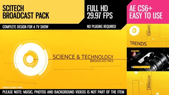 SciTech (Broadcast Pack) Video Displays template preview