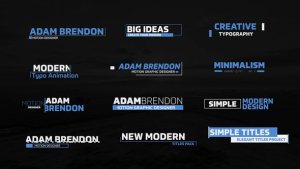 Videohive Minimal Smooth Titles Titles template preview