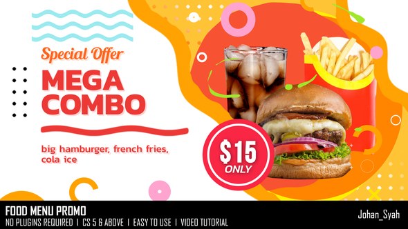 Videohive Food Menu Promo 29364901 Product Promo template preview