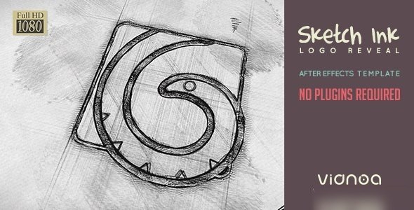 Videohive Sketch Ink Logo Reveal Logo Stings template preview