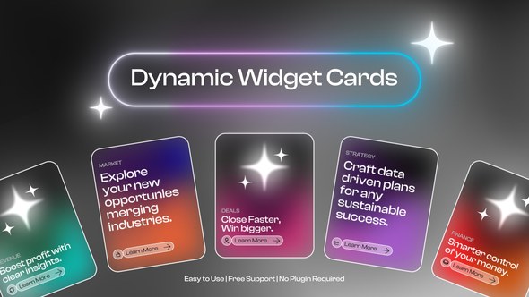 Videohive Widget Cards Openers template preview