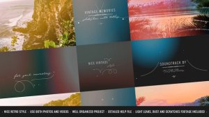 Vintage Memories Video Displays template preview