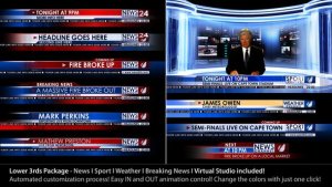 Broadcast Design - News Lower Third Package1 Video Displays template preview
