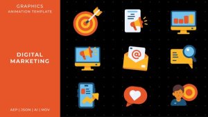 Videohive Digital Marketing | Animated Graphics After Effects Template Elements template preview