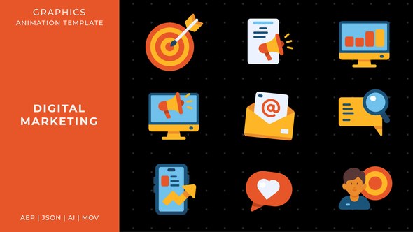 Videohive Digital Marketing | Animated Graphics After Effects Template Elements template preview