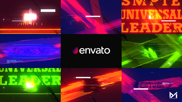 Videohive Glitch Brushstroke Intro V2 Logo Stings template preview