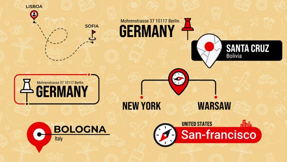 Videohive Travel Destination Location Titles | Lowerthirds Text Package Part 2 Titles template preview
