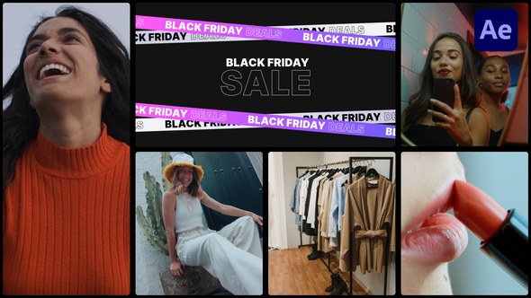 Videohive Dynamic Black Friday & Cyber Monday Promo for After Effects Product Promo template preview
