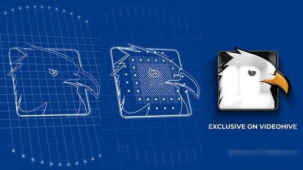 Videohive Blueprint Grid Logo Reveal 2 Logo Stings template preview