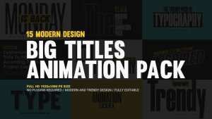 Videohive Big Titles Animation Pack Titles template preview