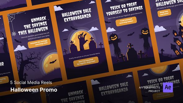 Videohive Halloween Promo - Social Media Reels Product Promo template preview