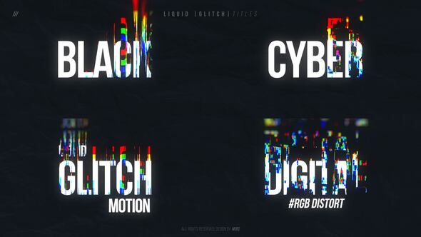 Videohive Liquid Glitch Titles Titles template preview