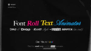 Font Roll Text Animator For Premiere Pro | A New Way To Animate Text MOGRT Premiere Pro template preview