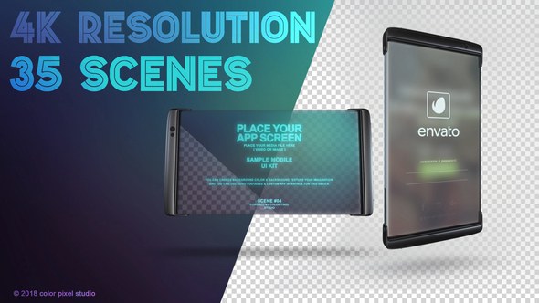 Videohive Futuristic Phone App Promo Product Promo template preview