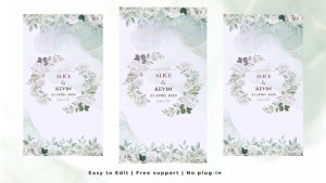 Videohive Vertical Wedding Intro 61125882 Video Displays template preview