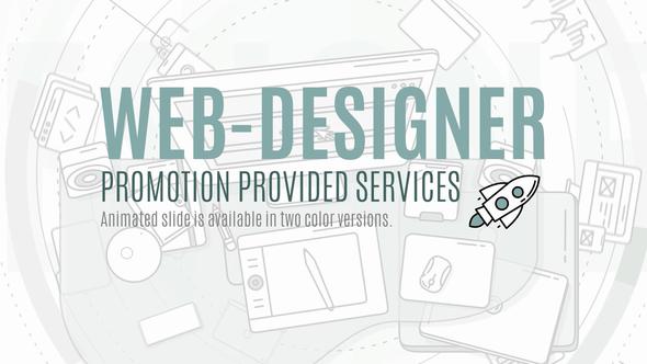 Web Designer Promo Video Displays template preview
