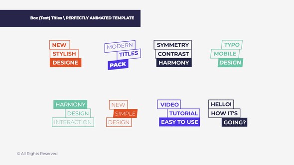 Videohive Box (Text) Titles | After Effects Titles template preview