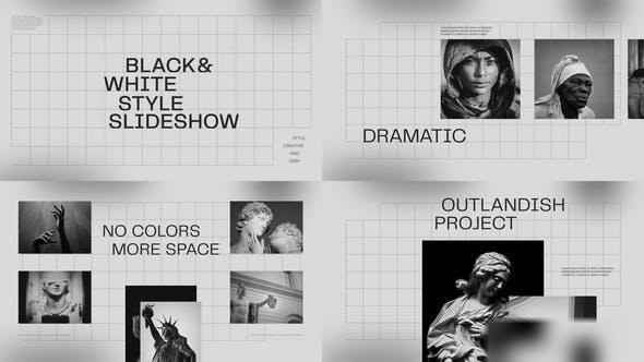 Videohive Black and White Slideshow 51566489 Openers template preview
