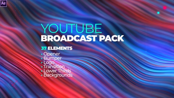 Videohive YouTube Channel Broadcast Pack 37 Elements Broadcast-packages template preview