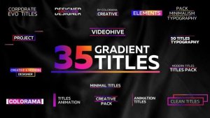 Videohive Minimal Gradient Titles Titles template preview