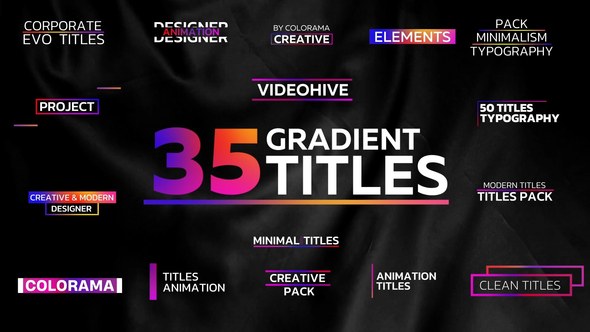 Videohive Minimal Gradient Titles Titles template preview