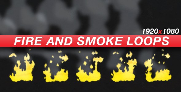 Anime Action Essentials - Fire and Smoke Loops Video Displays template preview