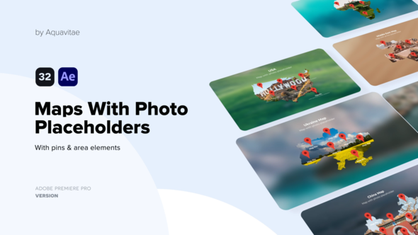 Videohive Animated Maps With Photo Placeholder Elements template preview