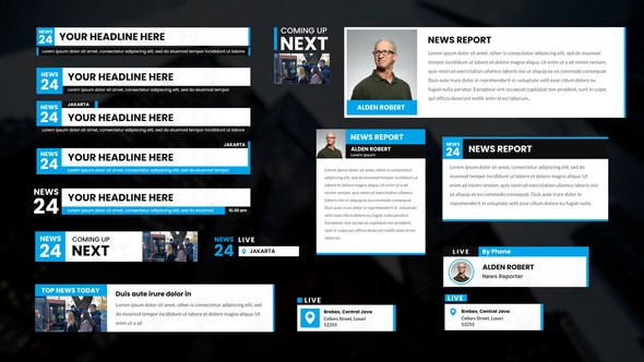 Videohive News Lower Thirds 41952188 Elements template preview