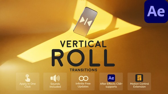 Videohive Vertical Roll Transitions for After Effects Elements template preview