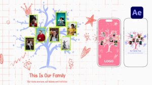 Videohive Friends & Family Tree Collage Reveal Openers template preview