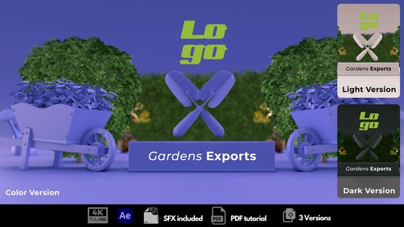 Videohive Gardens Exports Logo Stings template preview
