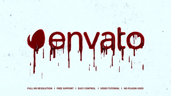 Horror Logo Premiere Pro template preview