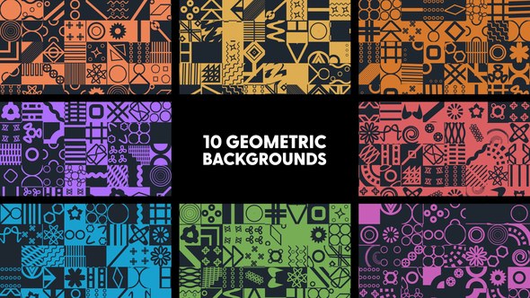 Videohive Geometric Backgrounds 43450428 Elements template preview