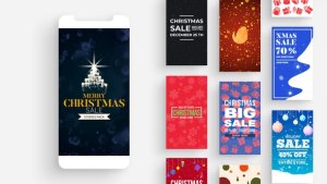 Videohive Christmas Sale - Instagram Stories Broadcast-packages template preview