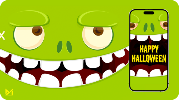 Videohive Halloween Monster Logo Stings template preview