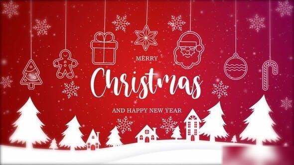 Videohive Merry Christmas And Happy New Year Intro 3 Openers template preview