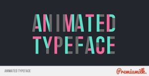 Animated Typeface Video Displays template preview
